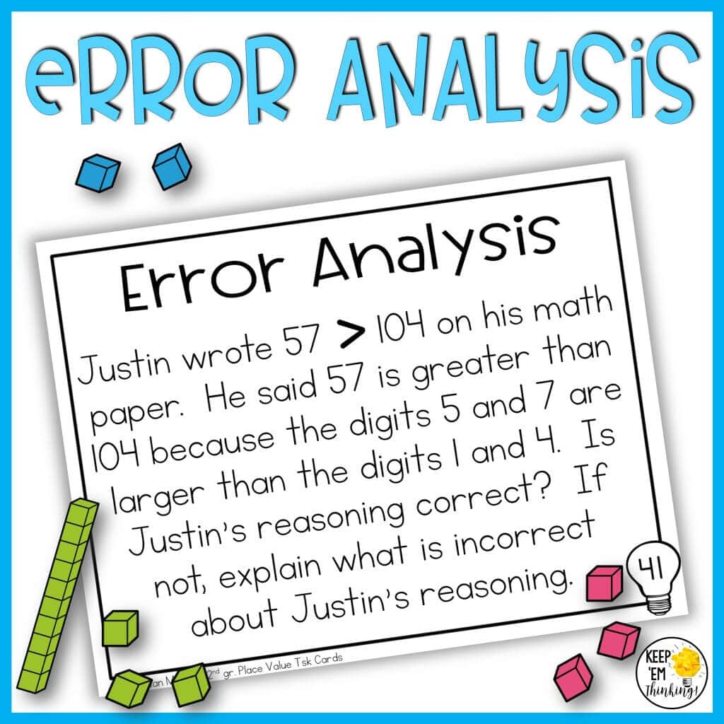 using error analysis task cards to develop critical thinking