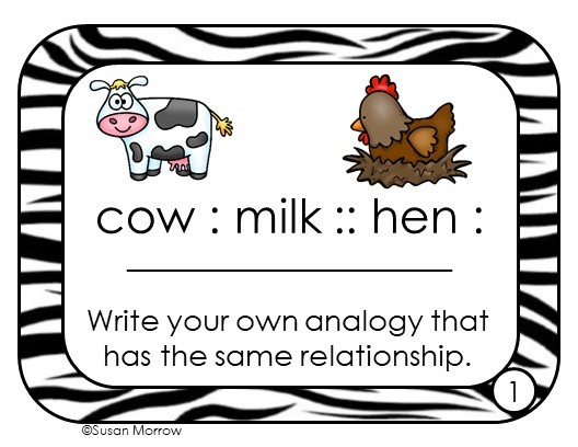 create your own analogy cow is to milk as hen is to what?