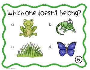 butterfly doesn't belong picture card