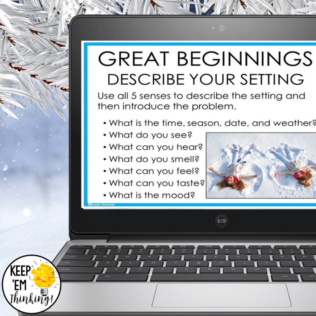 This digital winter story writing activity will engage your students while working on important writing skills.