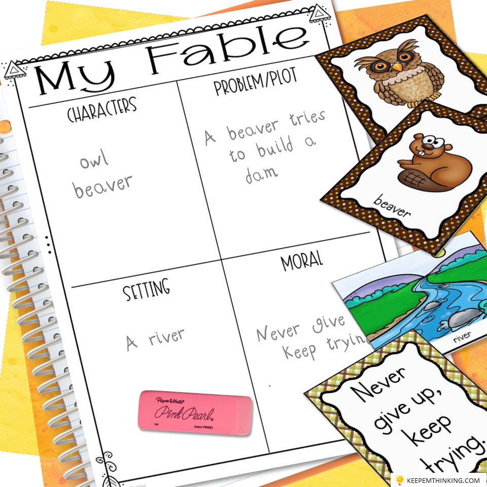 Help students apply what they learned about fables by writing their own fable