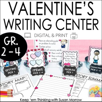 Valentine's Day guided writing center activity is a fun February activity for your classroom