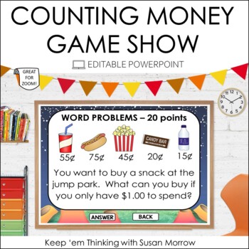 Teach money skills with the Money Game Show review activity