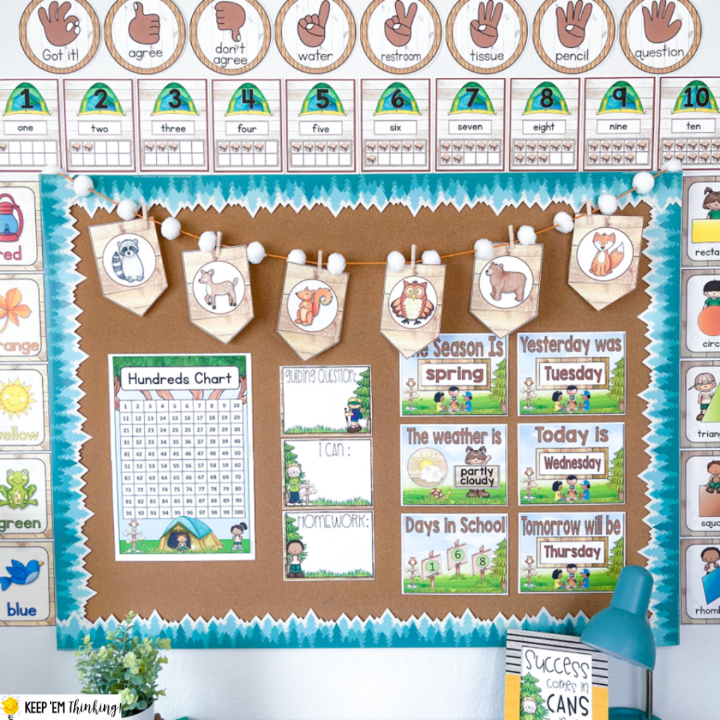 Incorporate animals from your camping themed classroom decor into your science lessons for fun and easy connections your students will love.