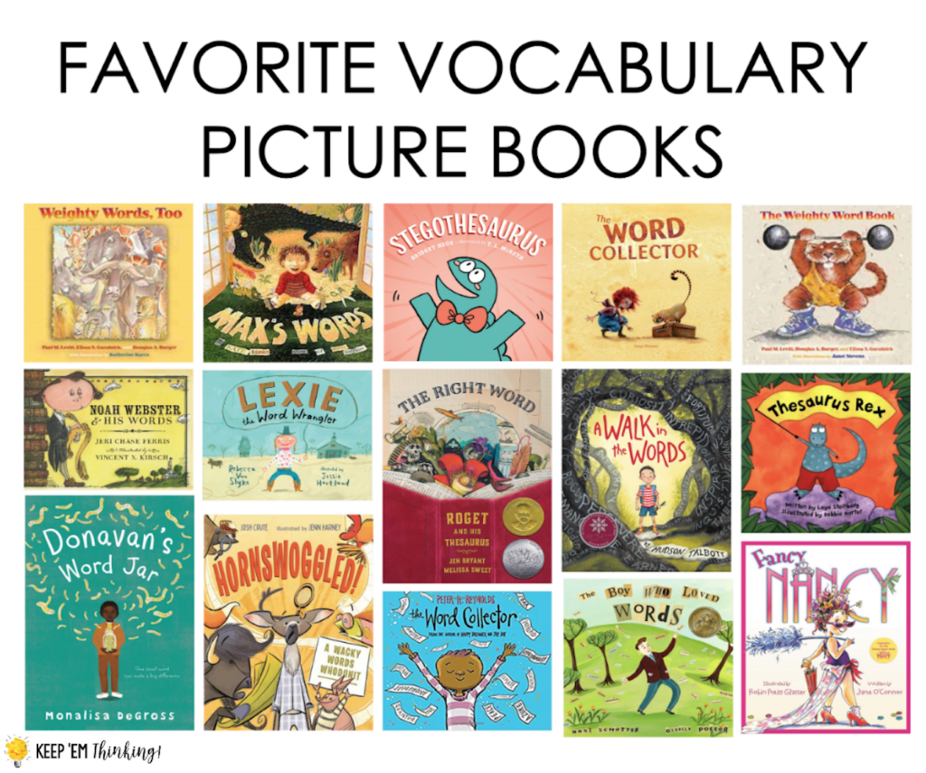 These are my favorite picture books for using while teaching vocabulary in the elementary classroom