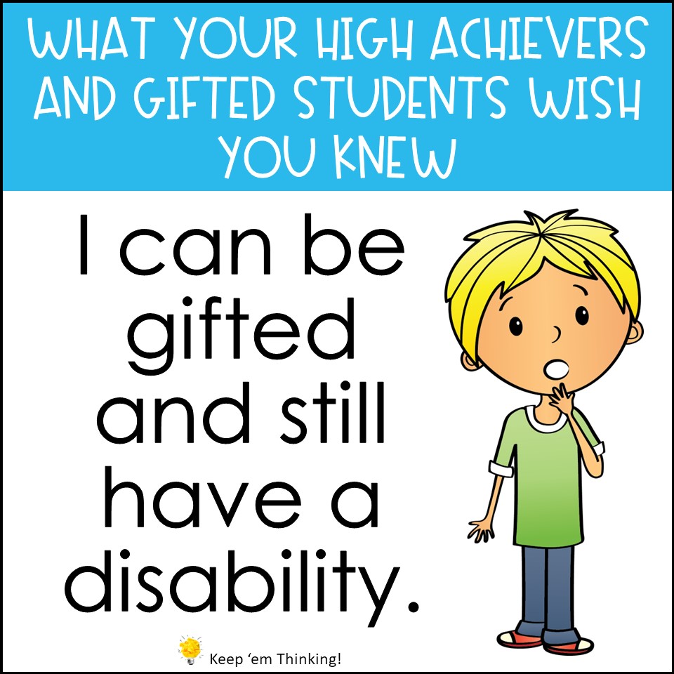 It's easy to forget that some gifted students can also have a disability.