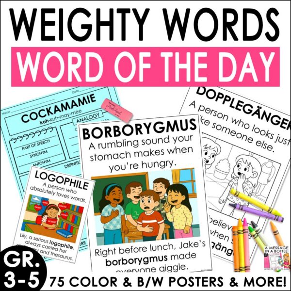 Bulky Word Big Vocabulary Words Lessons Using 6 Creative Activities