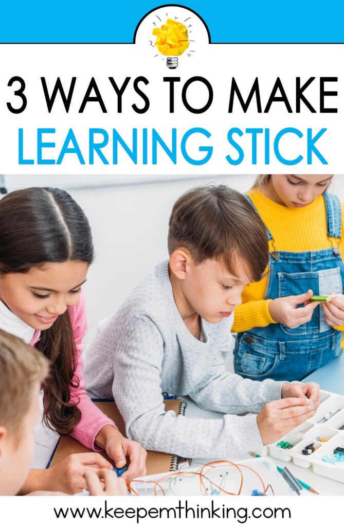 making learning stick pinterest